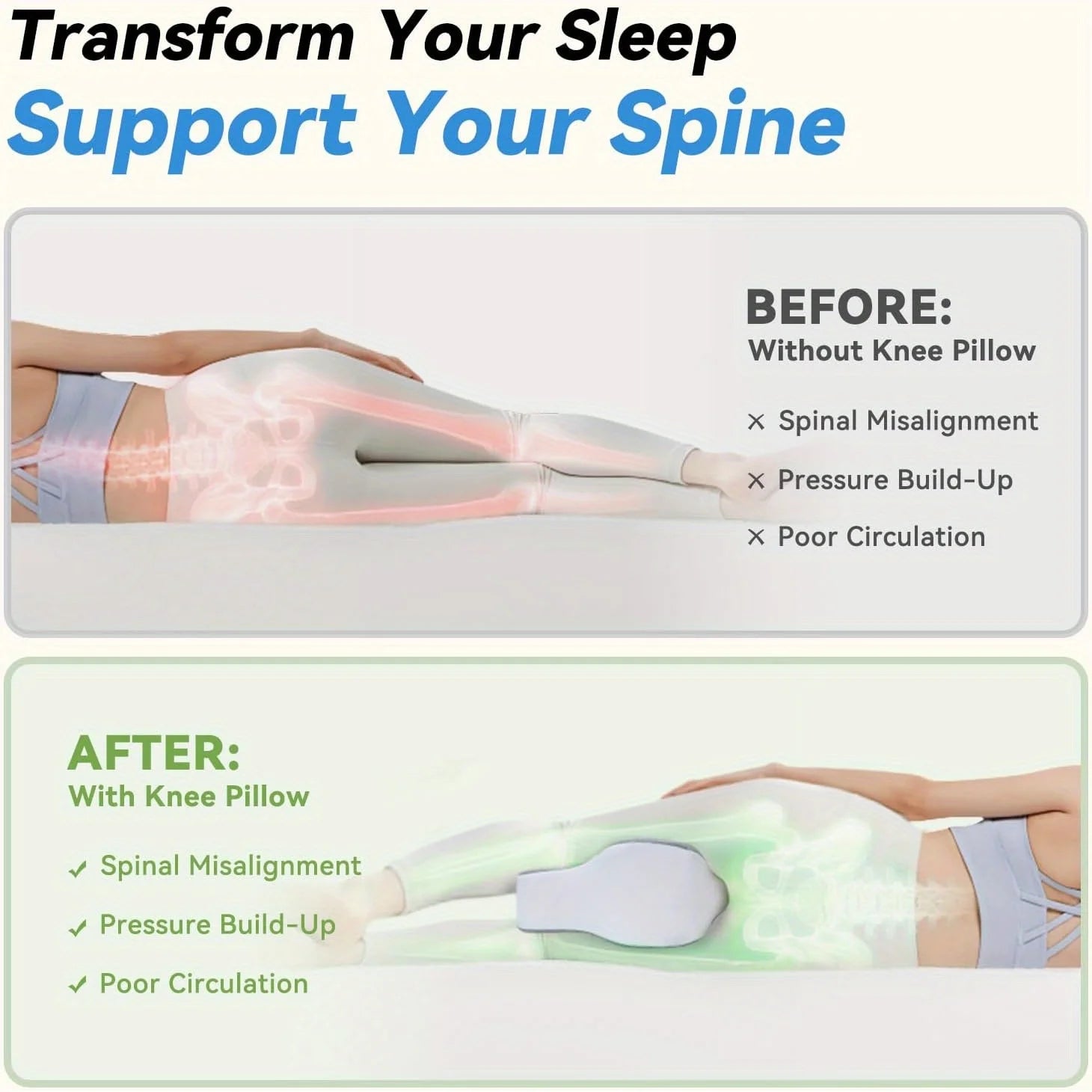 SleePyllow™ Ergonomic Knee Pillow