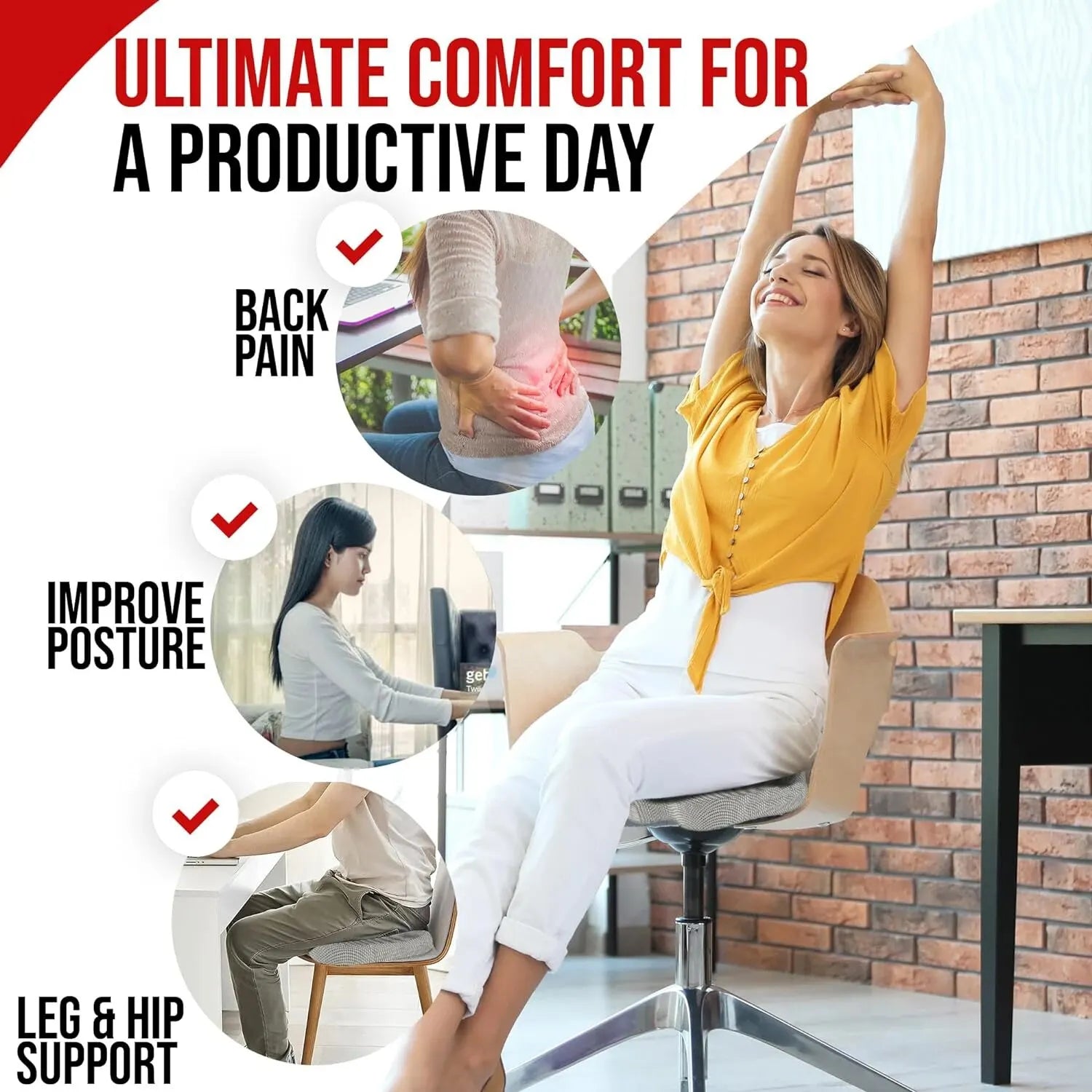 SleePyllow™ Ergonomic Seat Cushion