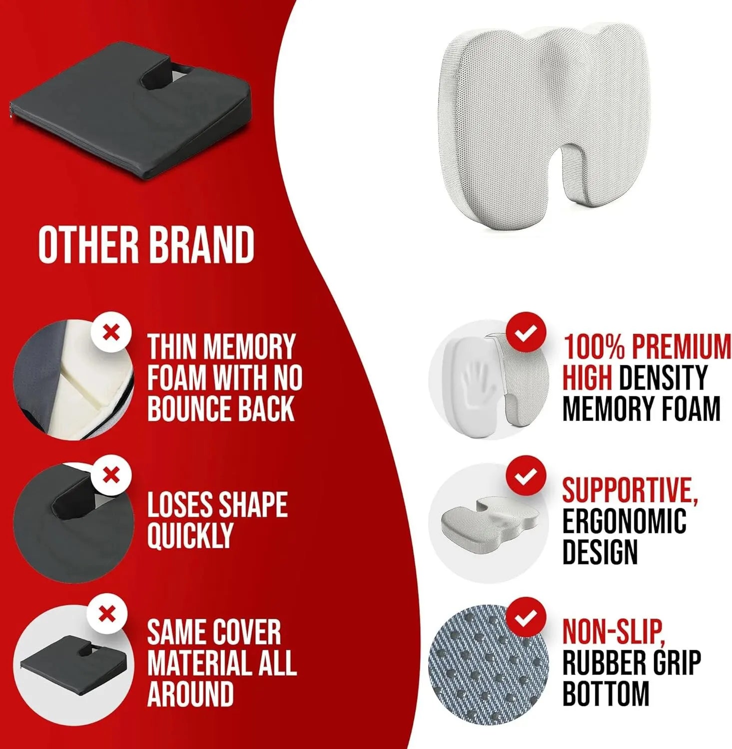SleePyllow™ Ergonomic Seat Cushion